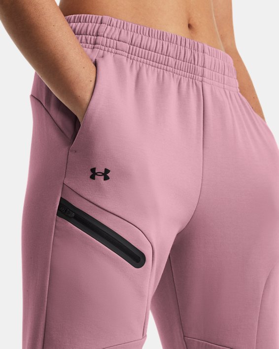 Women's UA Unstoppable Fleece Joggers in Pink image number 3